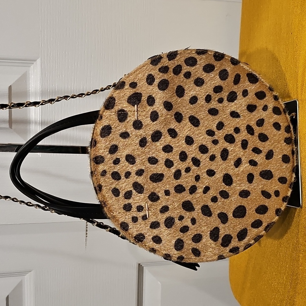Lulus Nine Lives Leopard Print Circle Bag